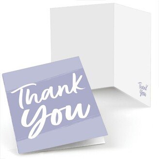 Big Dot of Happiness Purple Elegantly Simple - Guest Party Favors Thank You Cards (8 count)