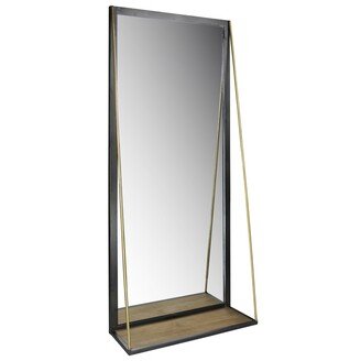 black metal mirror with shelf - 5.5