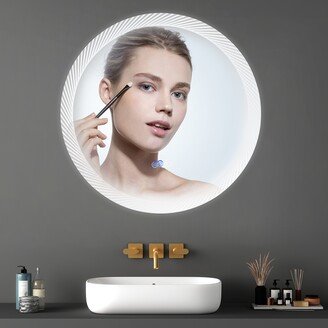 IGEMAN 30 inch LED Vanity Mirror, with Two Detached Smart Touch Buttons, Super Bright and Color Adjustable Light Mirror