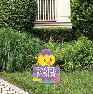 Big Dot Of Happiness Hippity Hoppity - Outdoor Lawn Sign - Easter Bunny Party Yard Sign - 1 Pc
