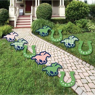 Big Dot Of Happiness Kentucky Horse Derby - Lawn Decor - Outdoor Horse Race Party Yard Decor - 10 Pc