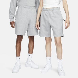 Unisex Solo Swoosh Fleece Shorts in Grey