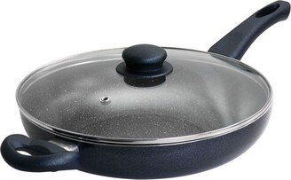 Anetta 3.5 Quart Nonstick Saute Pan with Lid in Navy Blue