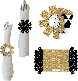 Big Dot Of Happiness New Year's Eve - Gold - New Years Eve Party Paper Napkin Rings 24 Ct