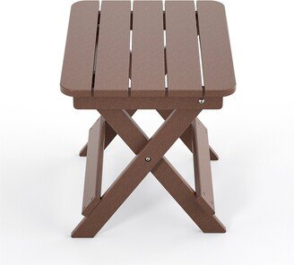 TONWIN Patio Foldable Side Table for Poolside Garden
