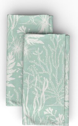 Cloth Napkins: Poseidon Cloth Napkin, Longleaf Sateen Grand, Green