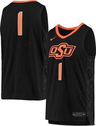 Men's #1 Black Oklahoma State Cowboys Team Replica Basketball Jersey