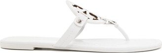 Miller cut-out leather flip-flops