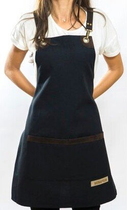 Black Brown Design Apron Baristas-Hairdresser-Barbers-Tattooers-Make Up Artist - Chefs-Server-Mixologist-Bartender