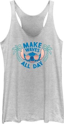 Lilo & Stitch Make Waves All Day Women's Racerback Tank Top