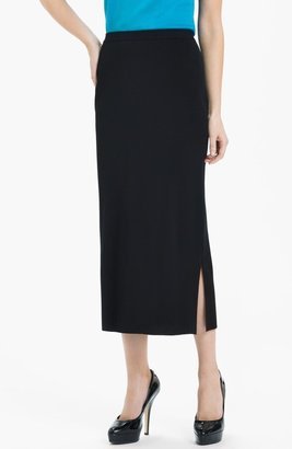 Side Slit Knit Midi Skirt