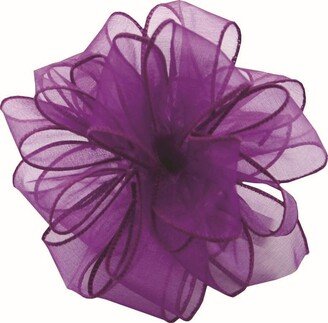 Purple Spring Sheer Wired Ribbon