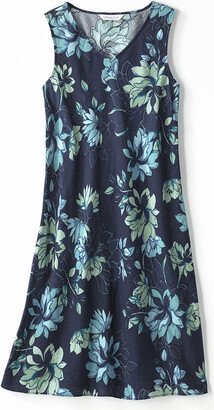 Women's Summer Ease Magnolia Dress - Navy Multi - PS - Petite Size