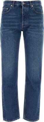 Logo Patch Straight Leg Jeans