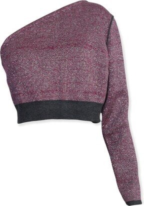 Maria Aristidou Deux Côté One Sleeve Crop Top