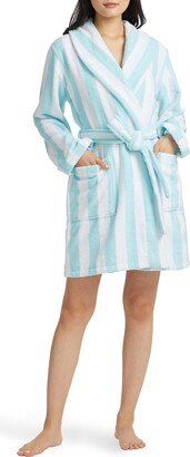 Stripe Organic Cotton Terry Short Robe