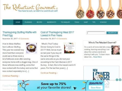 Reluctantgourmet.com Promo Codes & Coupons