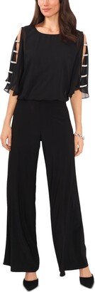 Women's Embellished Ladder-Sleeve Jumpsuit