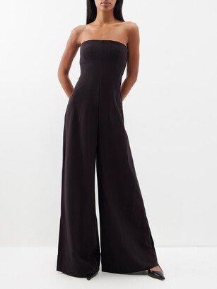 Benjamin Strapless Crepe Wide-leg Jumpsuit-AA