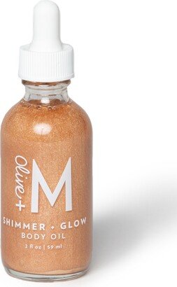 Olive + M Shimmer + Glow Body Oil, 2 Oz.