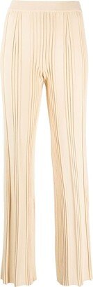 Pleated-Detail Straight-Leg Trousers-AA