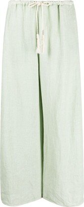 Drawstring Straight Trousers-AA