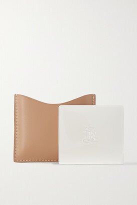 Refillable Compact And Leather Case - Brown