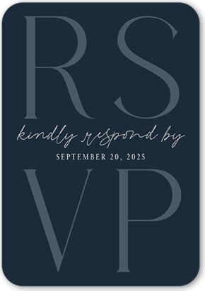 Rsvp Cards: One Love Wedding Response Card, Blue, Signature Smooth Cardstock, Rounded