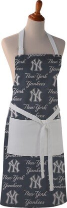 New York Yankees Prints Cotton Apron - Kitchen Cooking Bbq Full & Half Customizable Homemade Large Pocket