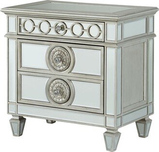 Global Pronex Varian Nightstand in Mirrored