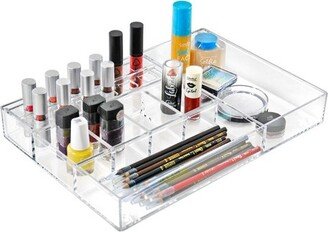 Azar Displays Large Clear Cosmetic Organizer for Counter with Compartments