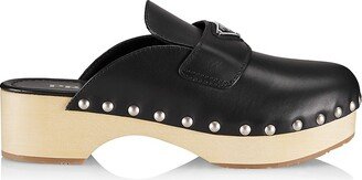 Studded Leather Clogs-AB