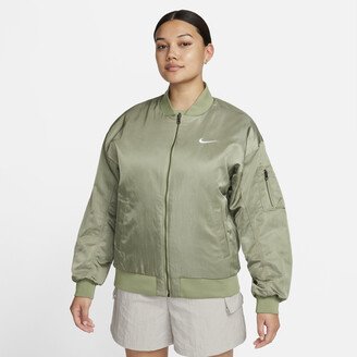 Women's Sportswear Reversible Varsity Bomber Jacket in Green