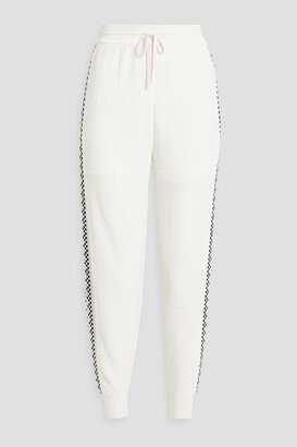 JACLYN Ribbed Velour Long Sleeve Top & Pants Pajamas