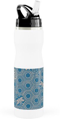 Photo Water Bottles: Honeyrose Stainless Steel Water Bottle With Straw, 25Oz, With Straw, Blue