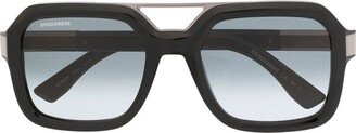 Square-Frame Tinted Sunglasses-AD