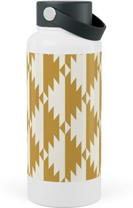 Photo Water Bottles: Tribal - Gold Stainless Steel Wide Mouth Water Bottle, 30Oz, Wide Mouth, Yellow