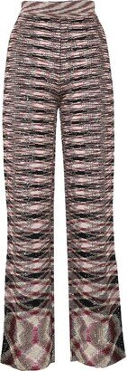 Knit trousers with sequins