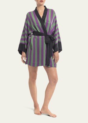 niLuu Stripe Mini Kimono Robe