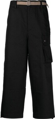 Spoonyard Cropped Wide-Leg Cargo Trousers