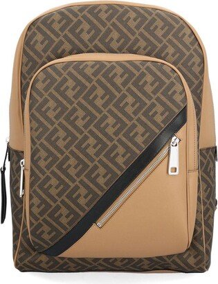 Ff Motif Zipped Backpack-AA