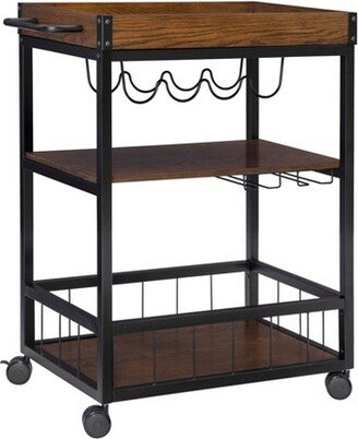 Austin Industrial Kitchen Cart Metal/Wood