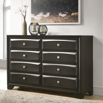 Oakland Antique Gray Finish Wood 6 Drawers Dresser