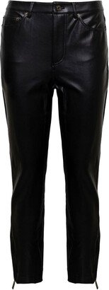 Black Five Pockets Pants in Vegan Leather Woman M Michael Kors