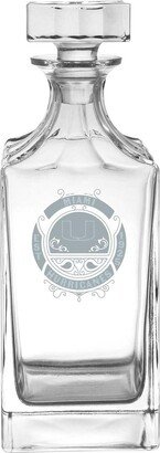 Miami Hurricanes 23.75 Oz Frost Baroque Glass Decanter