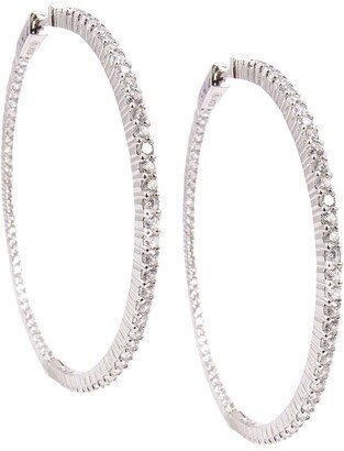 Silver Cz Inside-Out Hoops