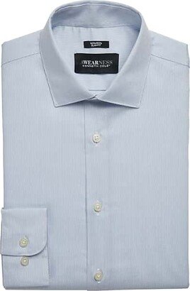 Awearness Kenneth Cole Big & Tall Men's Slim Fit Stripe Dress Shirt Blue Stripe