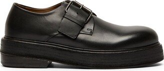 Buckle-Fastened Round-Toe Oxford Shoes