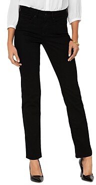 Marilyn High Rise Straight Jeans in Black