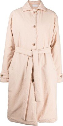 Padded Belted Cotton Trench Coat